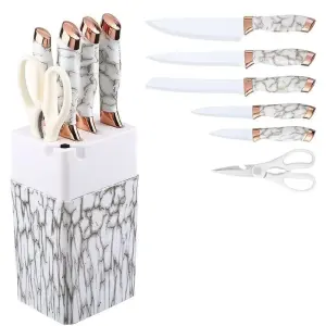 Set De Cuchillos X5 Blanco