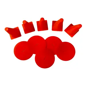 SET DE 5 CONOS + 5 PLATILLOS PLANOS