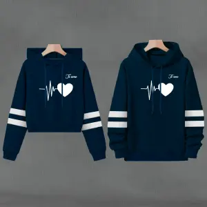 Buso Buzo, Hoodie CORAZON B AZUL OSCURO