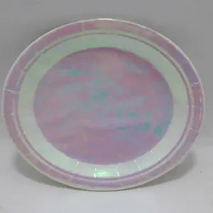 Platos pequeños blanco tornasol para fi
