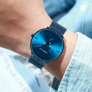 RELOJ CRRJU AZUL SEGUNDERO METAL HM