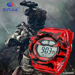 RELOJ XINJIA CAMUFLADO ROJO XJ-860BM-3