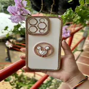 IPHONE 14 PRO  FUNDA BLANCO DIAMANTE POP