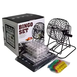 Bingo Set Juego De Mesa Con Balotera Met