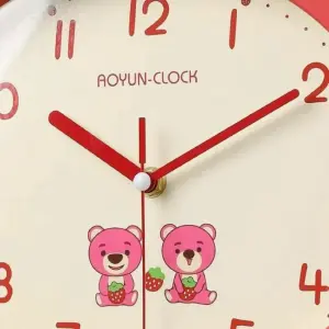 Reloj De Pared De Fresa Para Niña / Deco