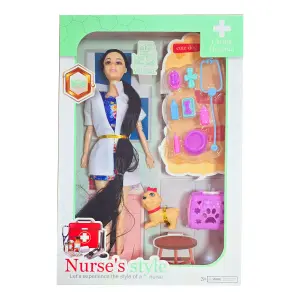 Muñeca Vestido Doctora Bata Accesorios