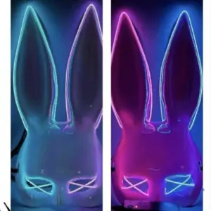 Mascara antifaz coneja luz led halloween