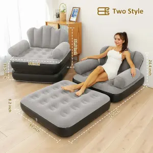 Sofa Cama Plegable Portátil 2 En 1 Infla