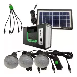 Kit Panel Solar Con Batería Y 3 Bombillo