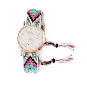Reloj Dorado Tejido Artesanal Mujer