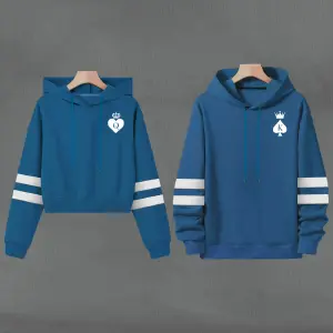Buso Buzo, Hoodie K&Q AZUL PETROLEO