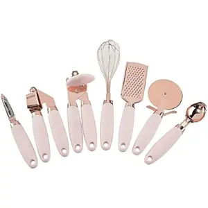 Set Utensilios Cocina x 7 Pzas Oro Rosa
