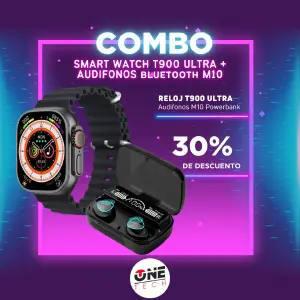 SMART WATCH T900 ULTRA + AUDIFONOS M10