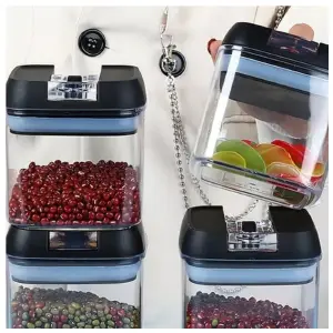 Organizador de Frascos Herméticos para Cocina (x7) - Organizador Frasco Hermético Cocina X7