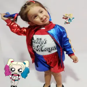 Disfraz Niña Harley Quin Cosplay