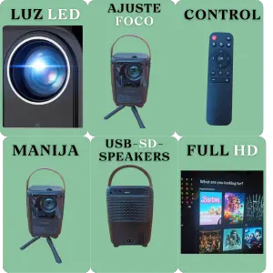 Proyector portatil android full HD Led