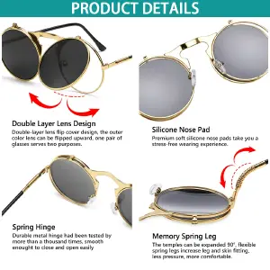 Gafas l Redondas Con Tapa Convertible