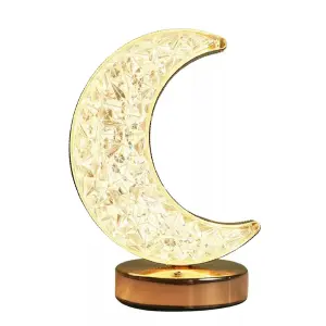Lámpara De Mesa Recargable Luna 3d Tacti