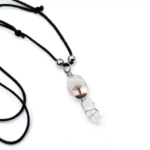 Collar Arbol De La Vida Cuarzo + Estuche