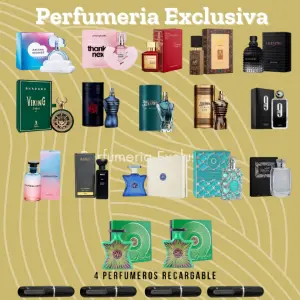 Kit 17 perfumes + 4 perfumeros