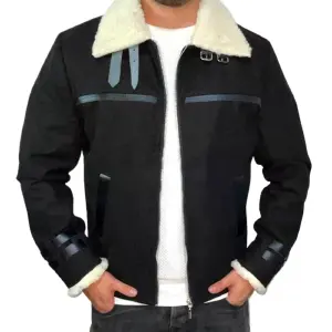 Chaqueta hombre Gamuza-Negra