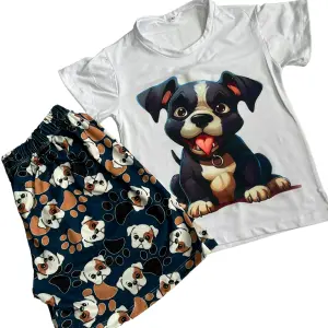 Pijama Piel de durazno Niña Perrito