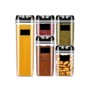 Recipiente De Vidrio Comida 5 Piezas