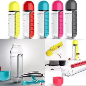 Termo Pastillero Botilo Agua Organizador