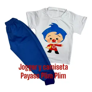 Conjunto joguer y camiseta azul niño