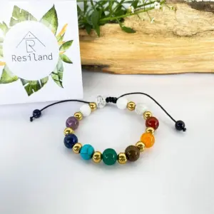 Pulsera 7 chakras en denario