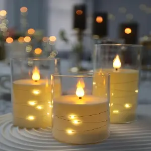 SET 3 UDS VELAS ELECTRICAS  DECORATIVAS