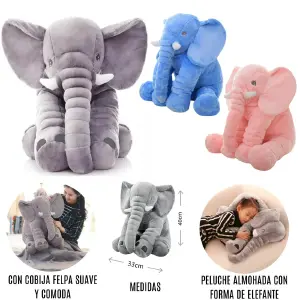 Elefante peluche con cobija