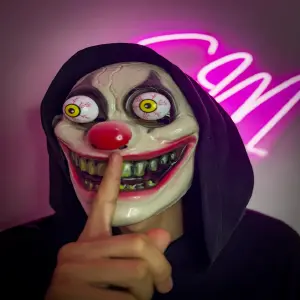 MASCARA PAYASO CON OJOS MOVILES