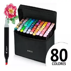 Kit De 80 Rotuladores Colores Dibujo Mar