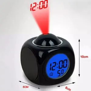 Reloj Proyector Hora LCD Negro