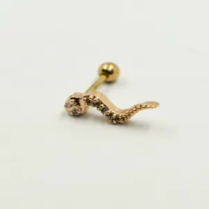 PIERCING ORO ROSA CULEBRA