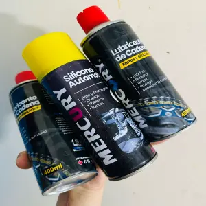 KIT 2 lubricante cadena 400ml + 1 Silico