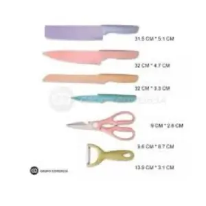 SET DE CUCHILLOS COLORES ER028