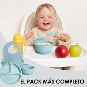Set De Vajilla Silicona Para Bebés