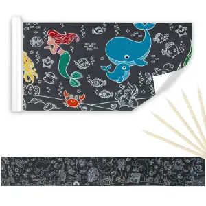 Rollo Papel Magico Raspar Dibujos 2 Mts