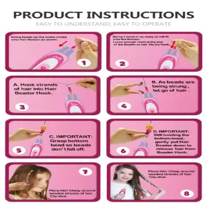 maquina o pinza de trenzas para niñas