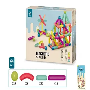Bloques de Construccion magnetico 64 pza