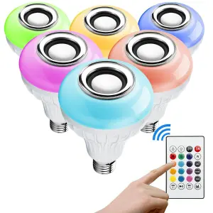 Bombilla LED Musical con Altavoz: Ilumina y Disfruta - Bombilla LED musical con altavoz