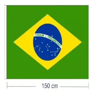 Bandera Brasil 150x90cm Exterior Grande