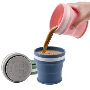 Taza Plegable Portátil De Silicona De350