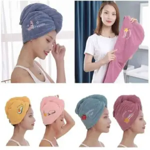 Toalla con gorro para cabeza