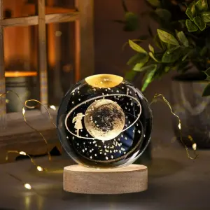 Lampara Esfera De Cristal 3D niña