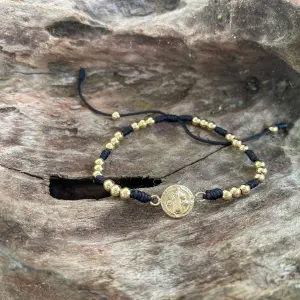 Pulsera San Benito en Oro laminado 18K