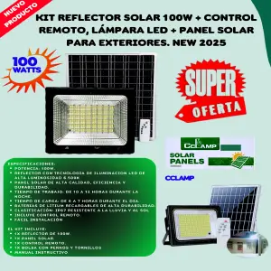 Kit Reflector Solar 100W + Control CLamp