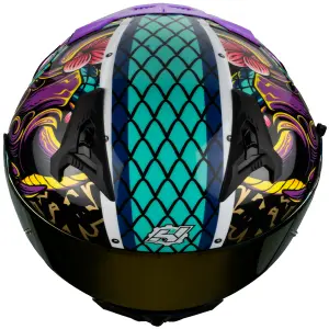 CASCO OBSIDIAN SNAKE DEMON NEGRO MORADO